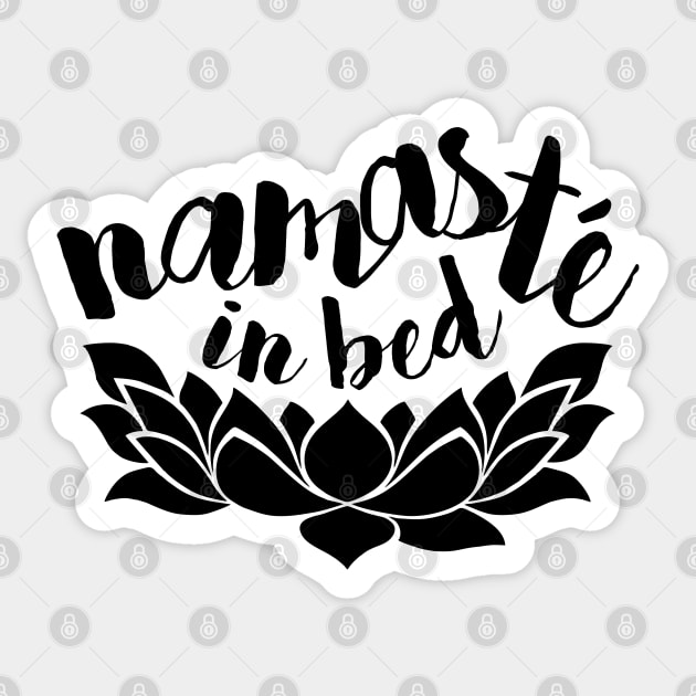 Namaste In Bed Sticker by CGAINSTUDIO